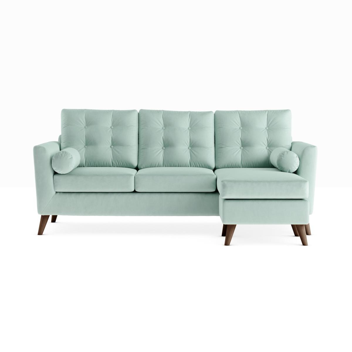 Lewes Luxury Velvet Large Corner Chaise Luxury Velvet Lilypad – image 3