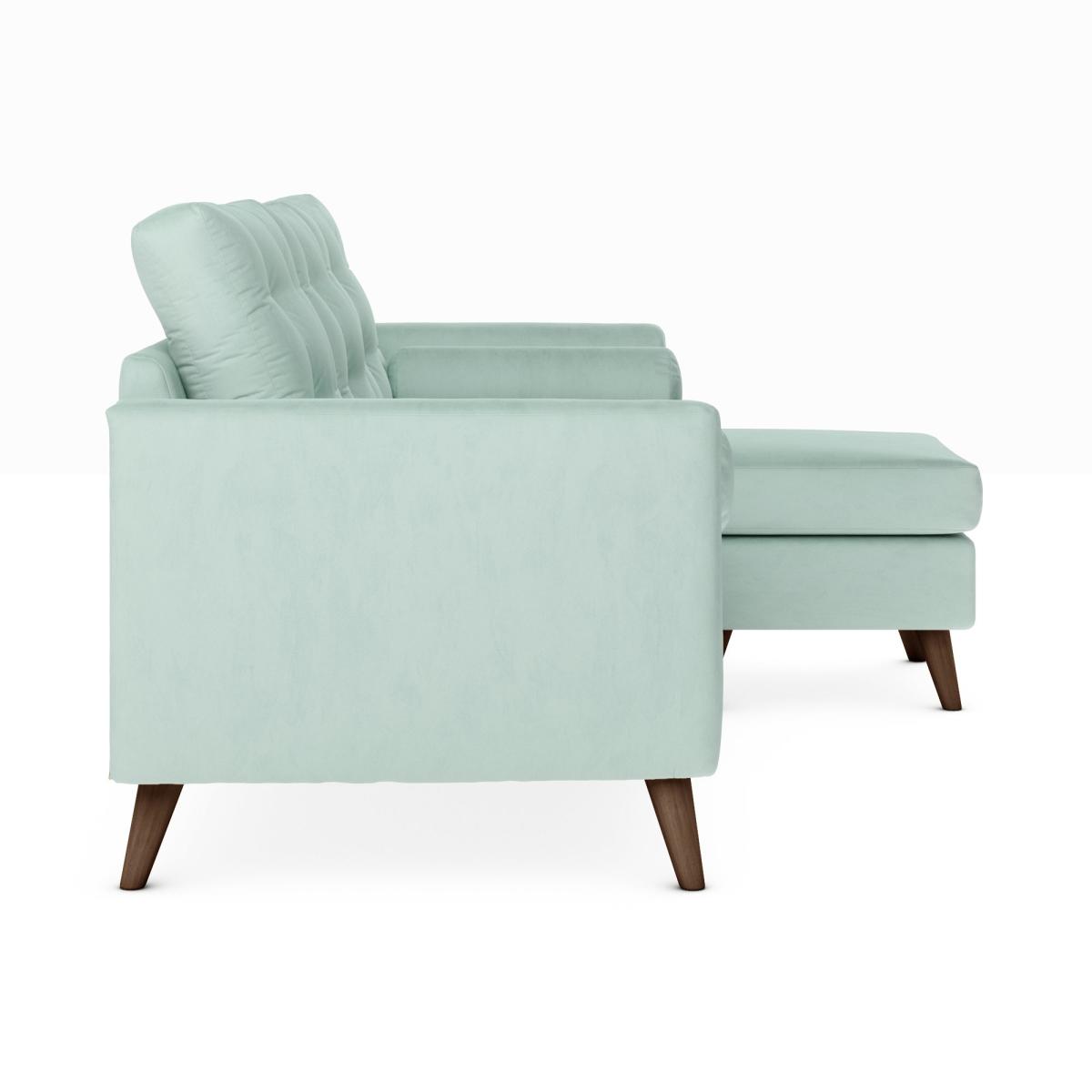 Lewes Luxury Velvet Large Corner Chaise Luxury Velvet Lilypad – image 4