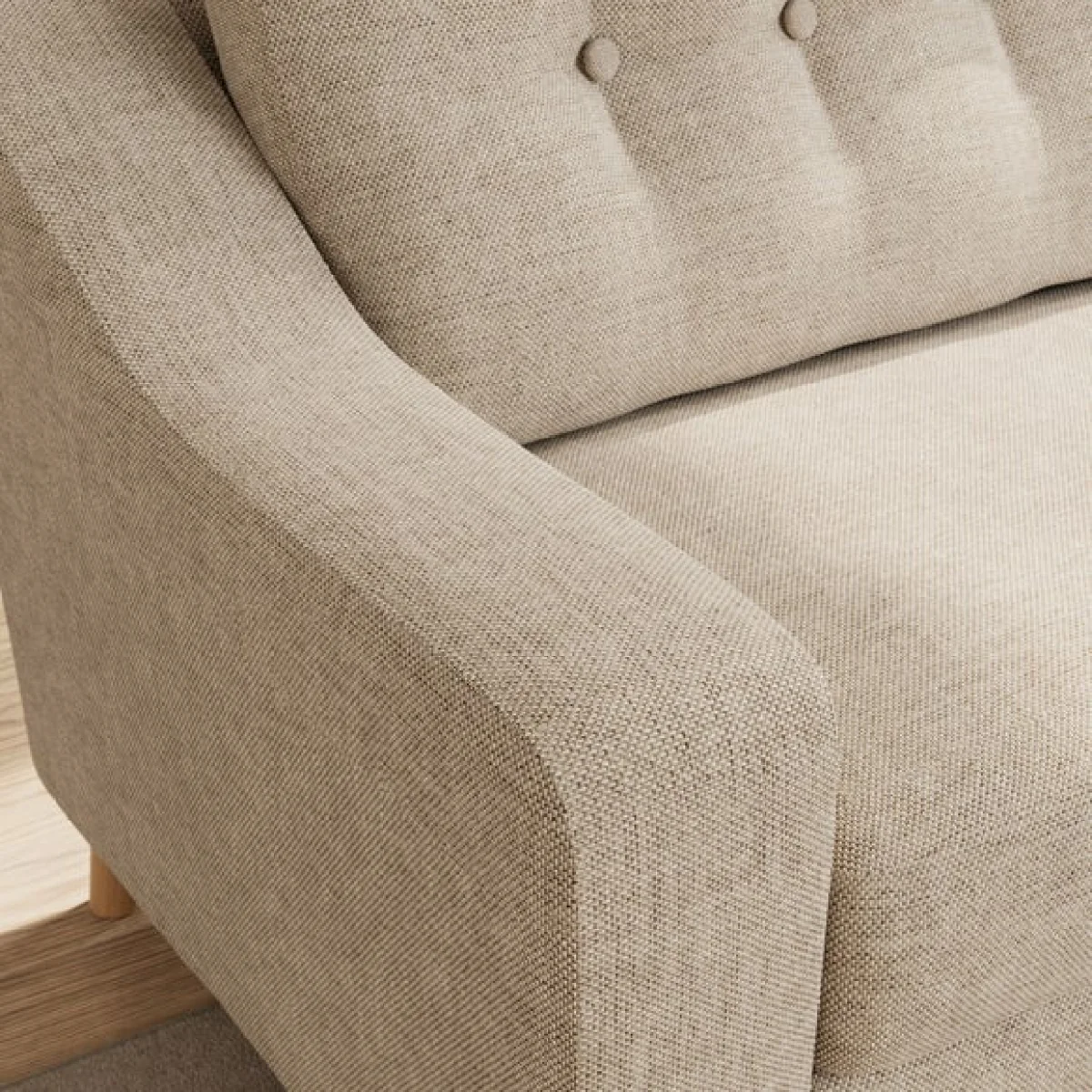 Baxter II Basket Weave Corner Chaise Sofa – image 4
