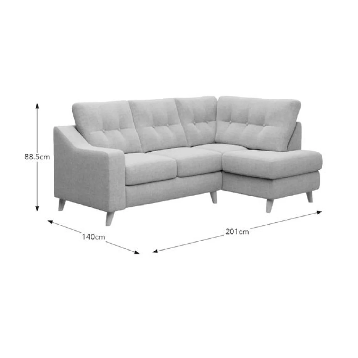 Baxter II Basket Weave Corner Chaise Sofa – image 9