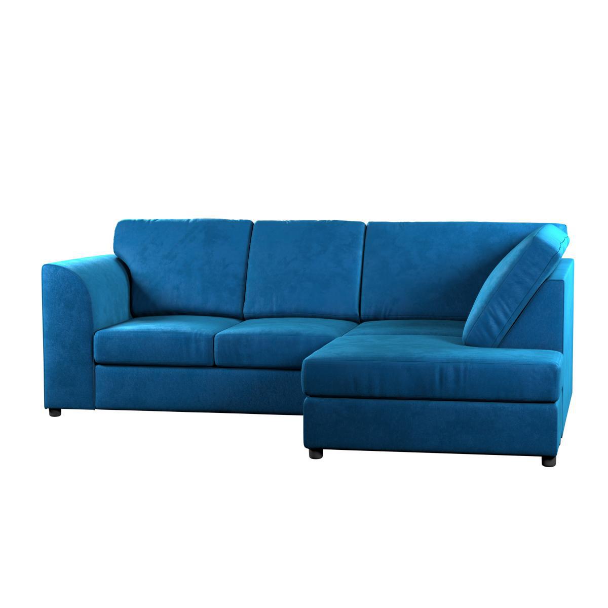 Blake Soft Velvet Corner Sofa Royal Blue – image 2