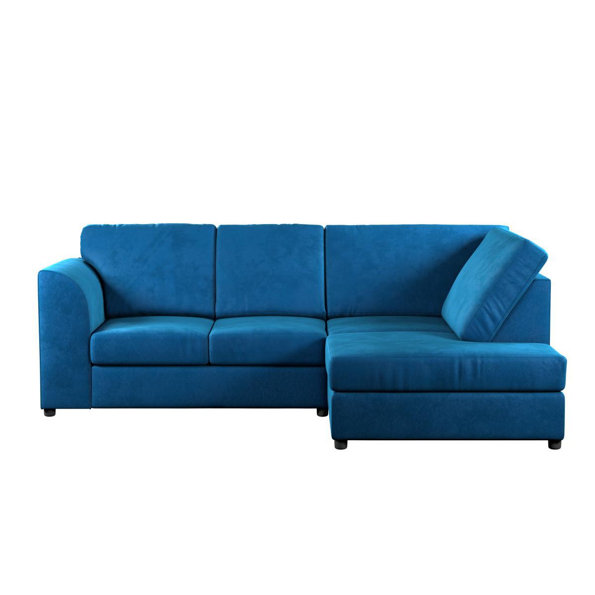 Blake Soft Velvet Corner Sofa Royal Blue – image 3