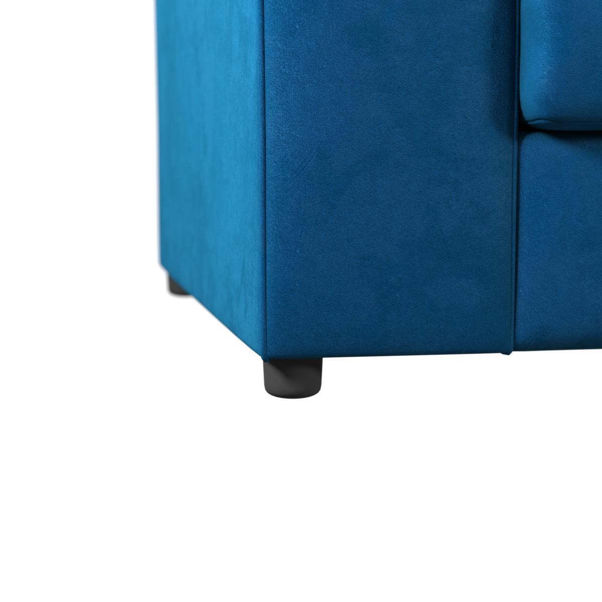 Blake Soft Velvet Corner Sofa Royal Blue – image 7