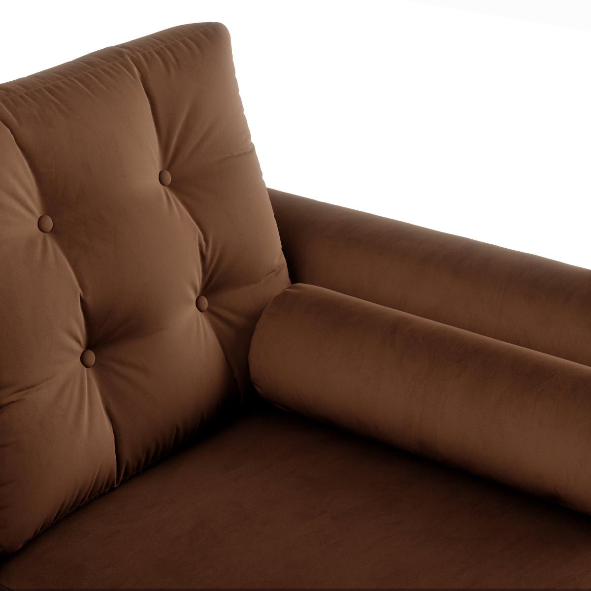 Lewes Luxury Velvet Large Corner Chaise Luxury Velvet Pinecone – image 6