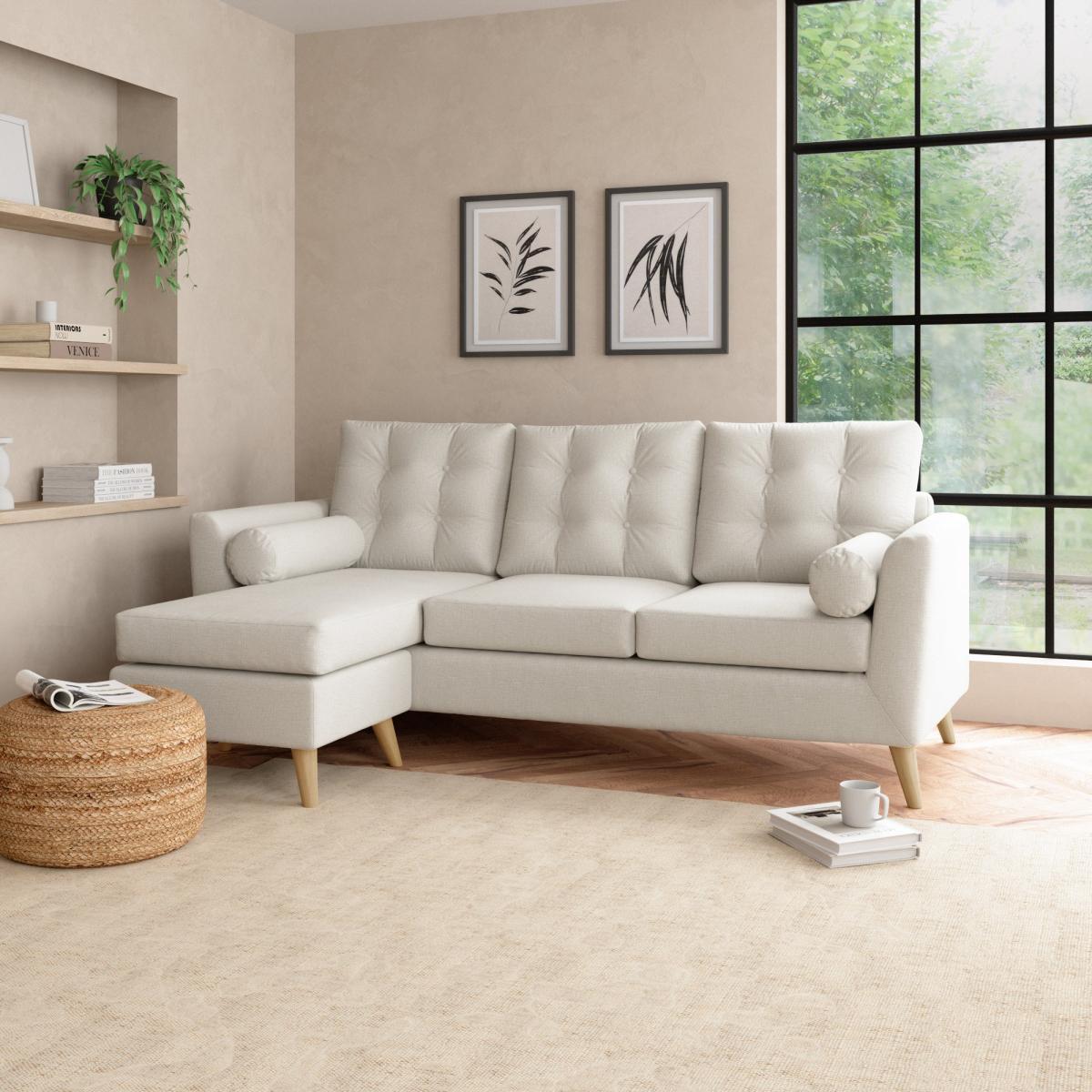 Lewes Textured Weave Large Corner Chaise Textured Weave Sandstone – image 1
