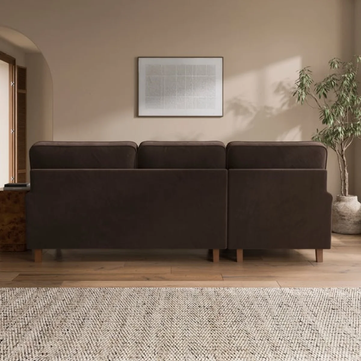 Beatrice II Velvet Corner Chaise Sofa – image 2