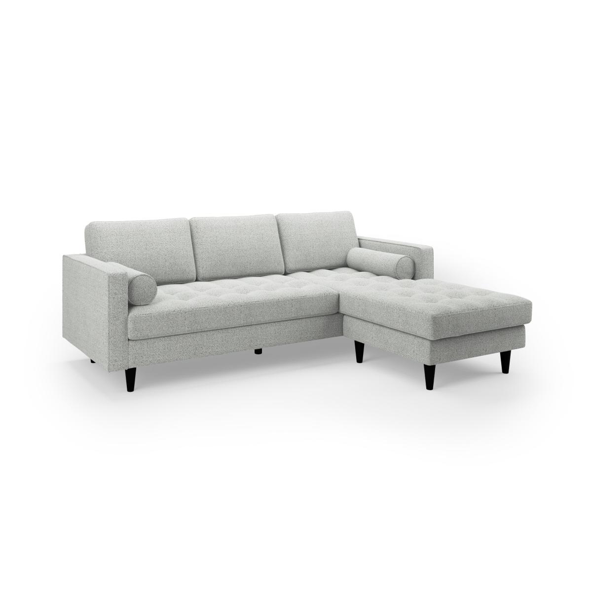 Zoe Boucle Right Hand Corner Chaise Light Grey – image 2
