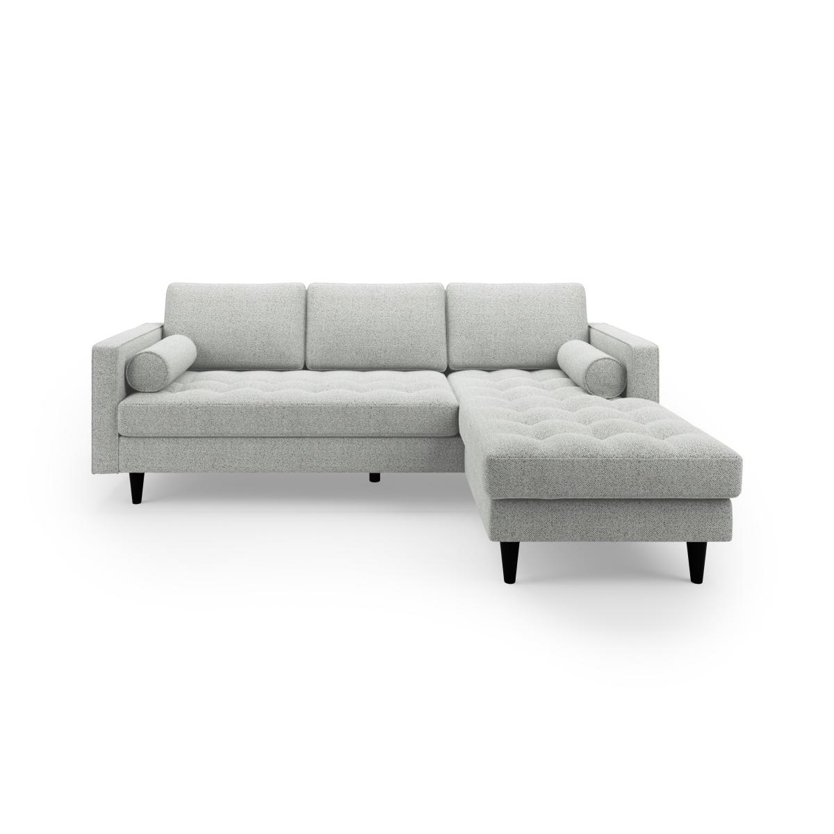 Zoe Boucle Right Hand Corner Chaise Light Grey – image 3