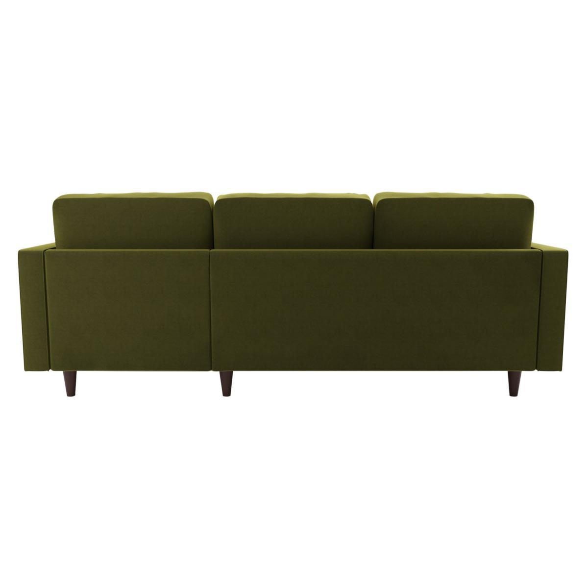 Zoe Velvet Left Hand Corner Sofa Olive (Green) – image 4