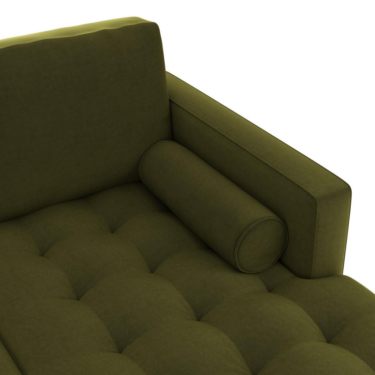 Zoe Velvet Left Hand Corner Sofa Olive (Green) – image 5