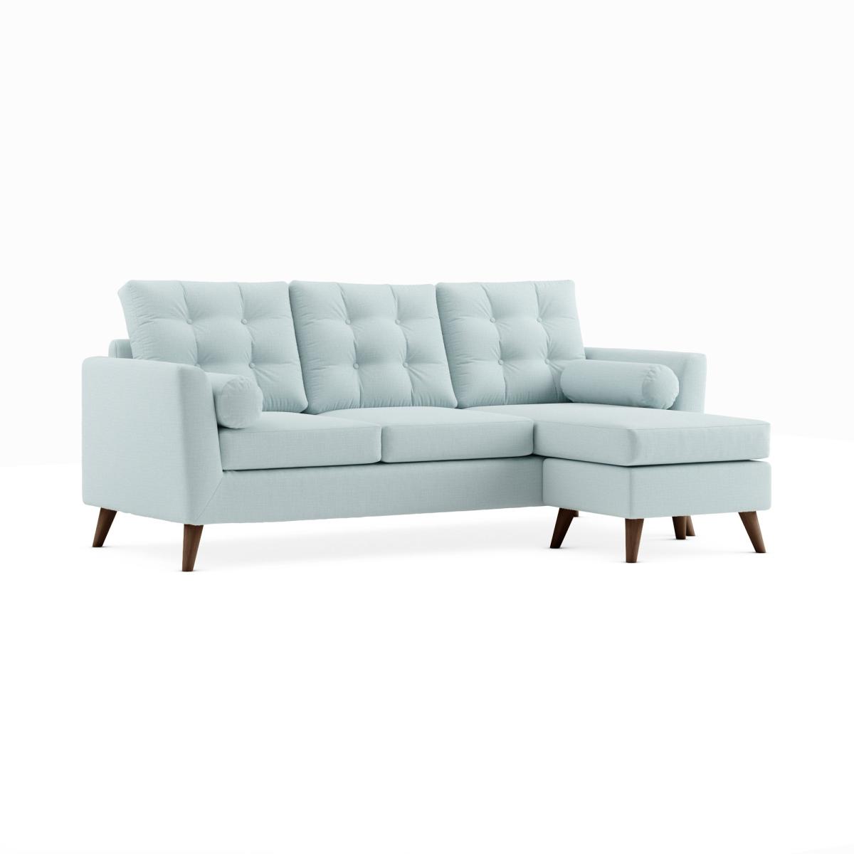 Lewes Slub Cotton Blend Large Corner Chaise Slub Cotton Blend Light Mineral – image 2