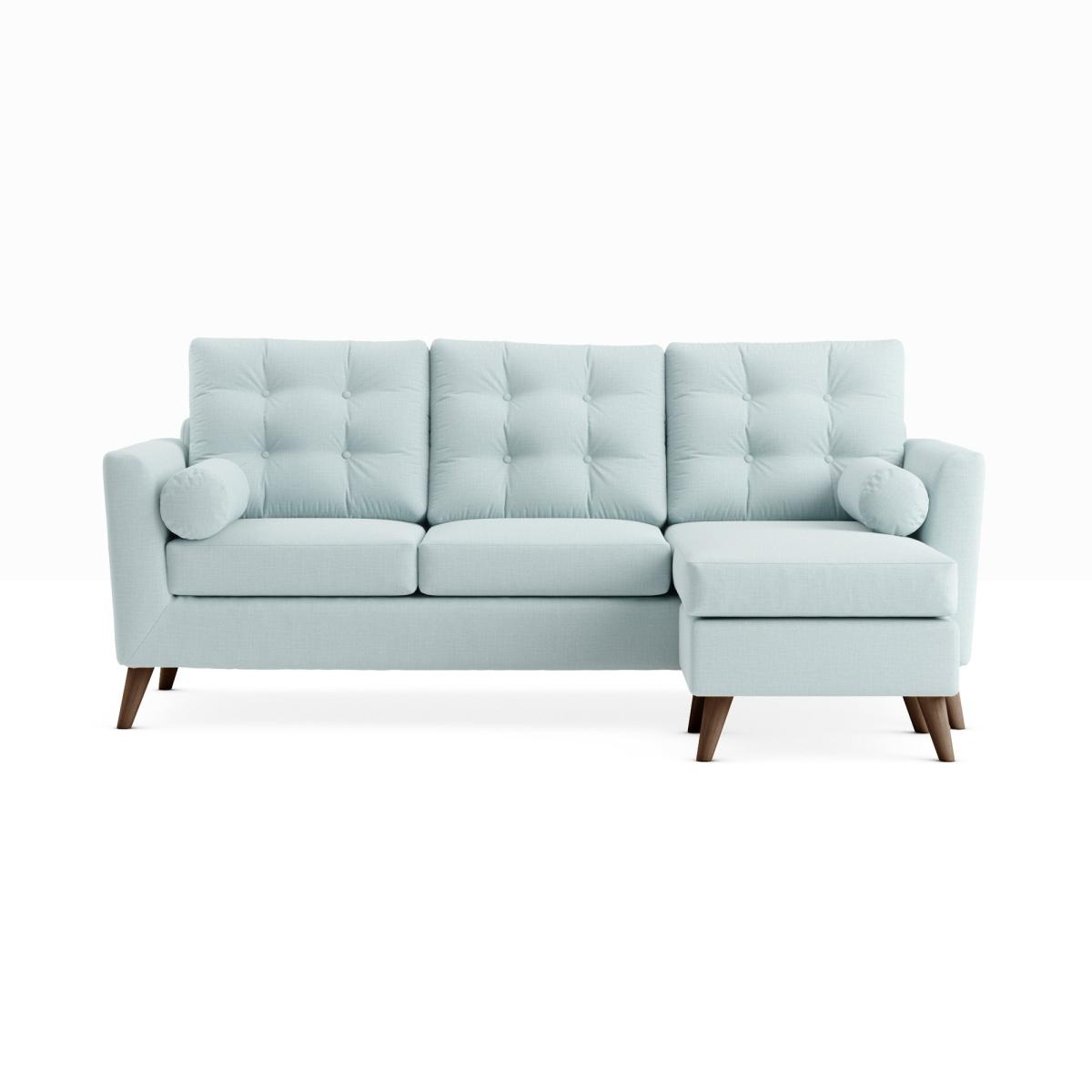 Lewes Slub Cotton Blend Large Corner Chaise Slub Cotton Blend Light Mineral – image 3