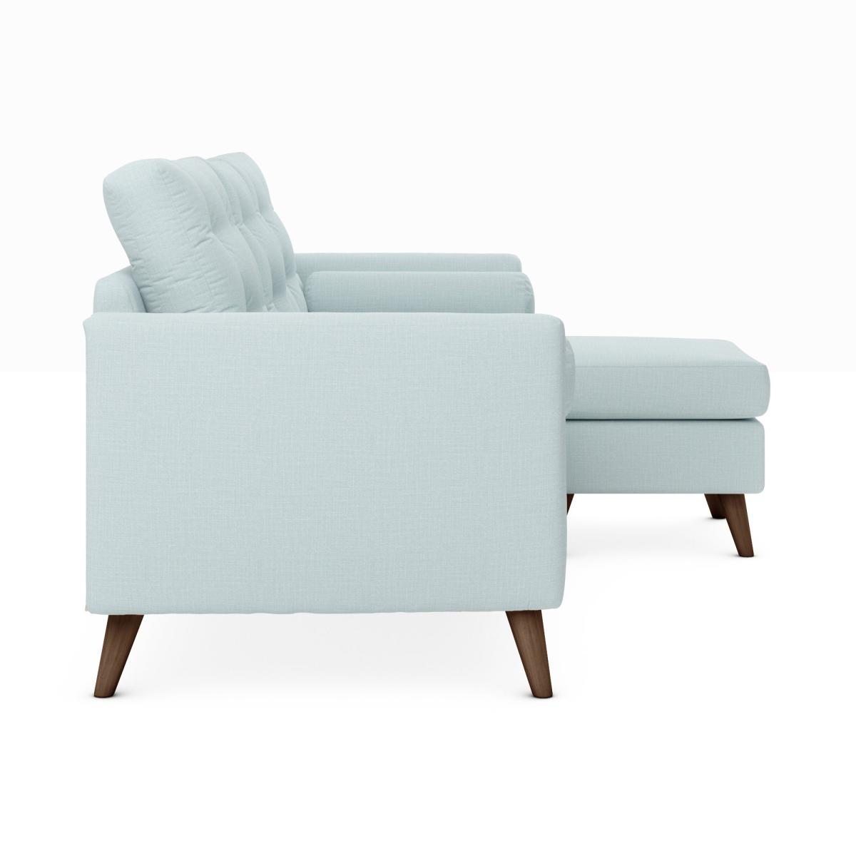 Lewes Slub Cotton Blend Large Corner Chaise Slub Cotton Blend Light Mineral – image 4
