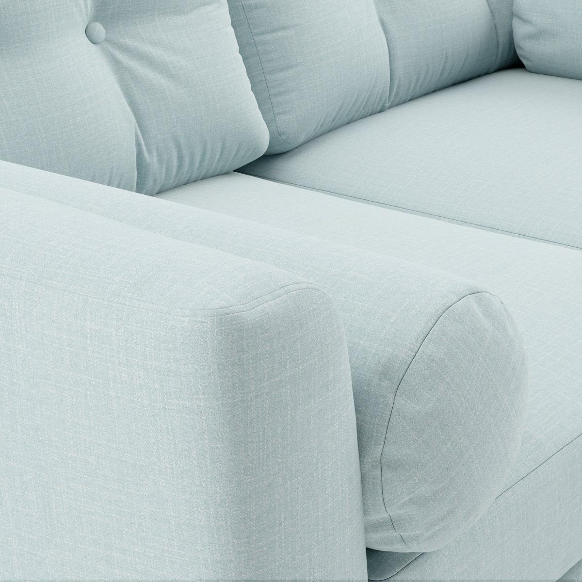 Lewes Slub Cotton Blend Large Corner Chaise Slub Cotton Blend Light Mineral – image 8