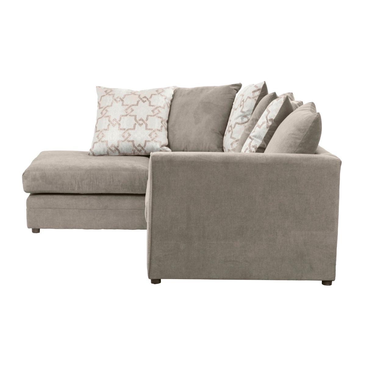 Washington Left Hand Fabric Corner Sofa Brown – image 3