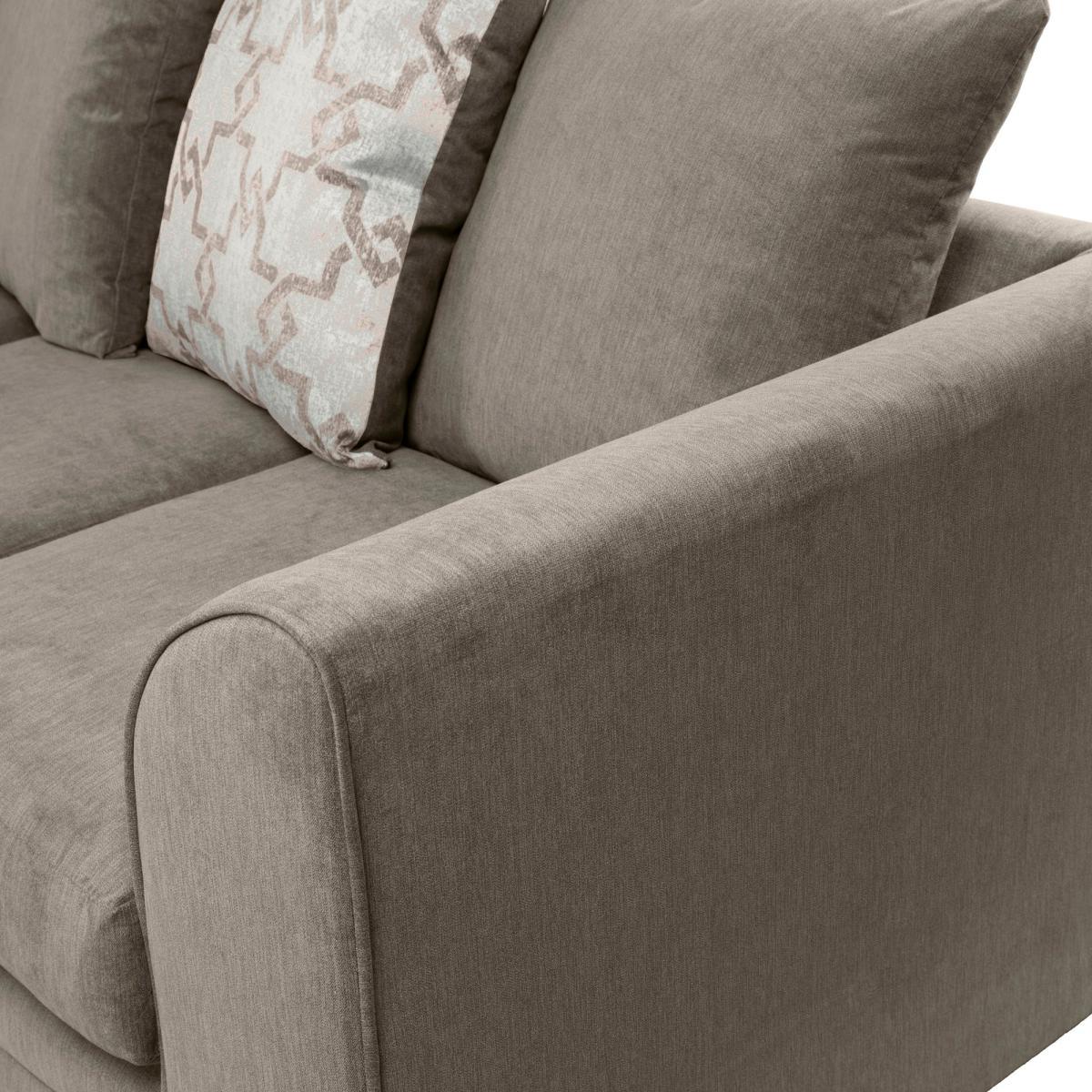 Washington Left Hand Fabric Corner Sofa Brown – image 5