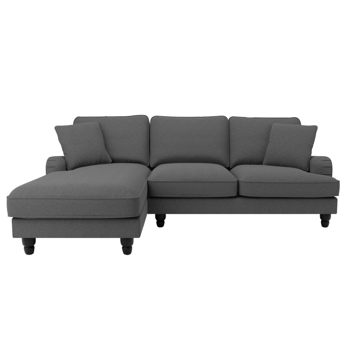 Beatrice Luna Fabric Left Hand Corner Sofa Charcoal – image 2