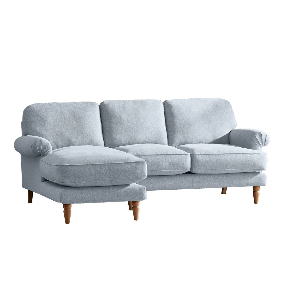 Jolene Soft Texture Corner Chaise Sofa Soft Texture Soft Blue – image 3