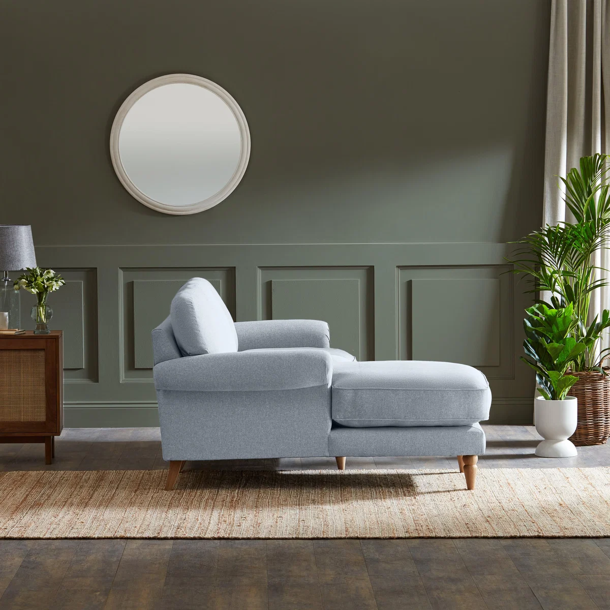 Jolene Soft Texture Corner Chaise Sofa Soft Texture Soft Blue – image 4