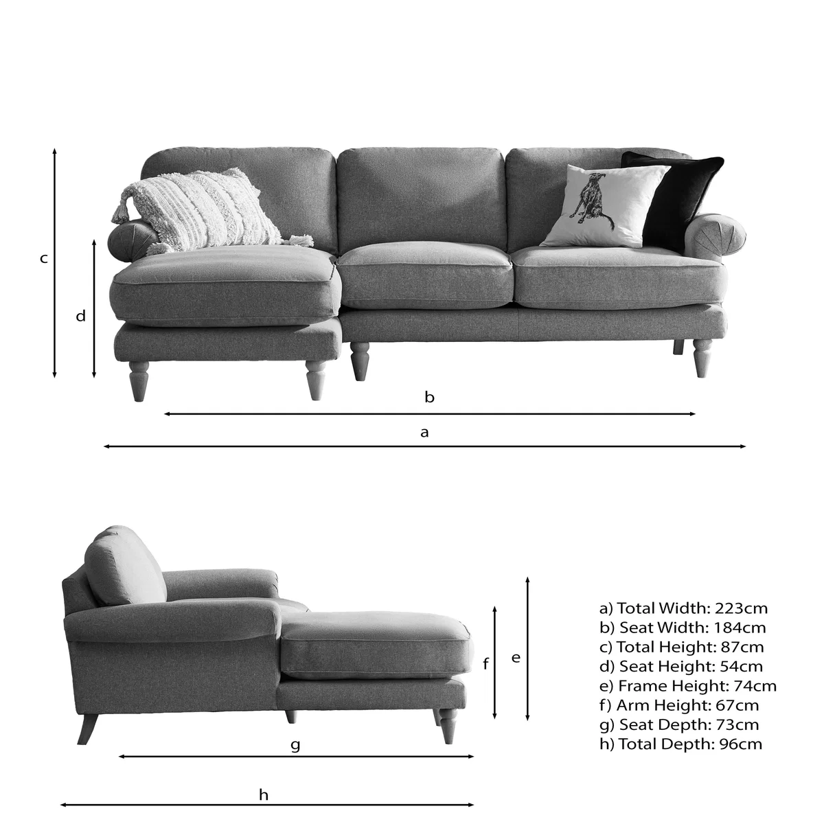 Jolene Soft Texture Corner Chaise Sofa Soft Texture Soft Blue – image 8