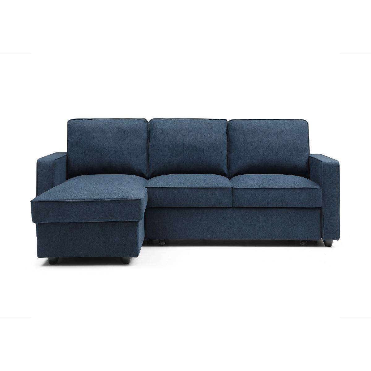 Kayden Woven Corner Storage 3 Seater Sofa Bed Navy – image 2