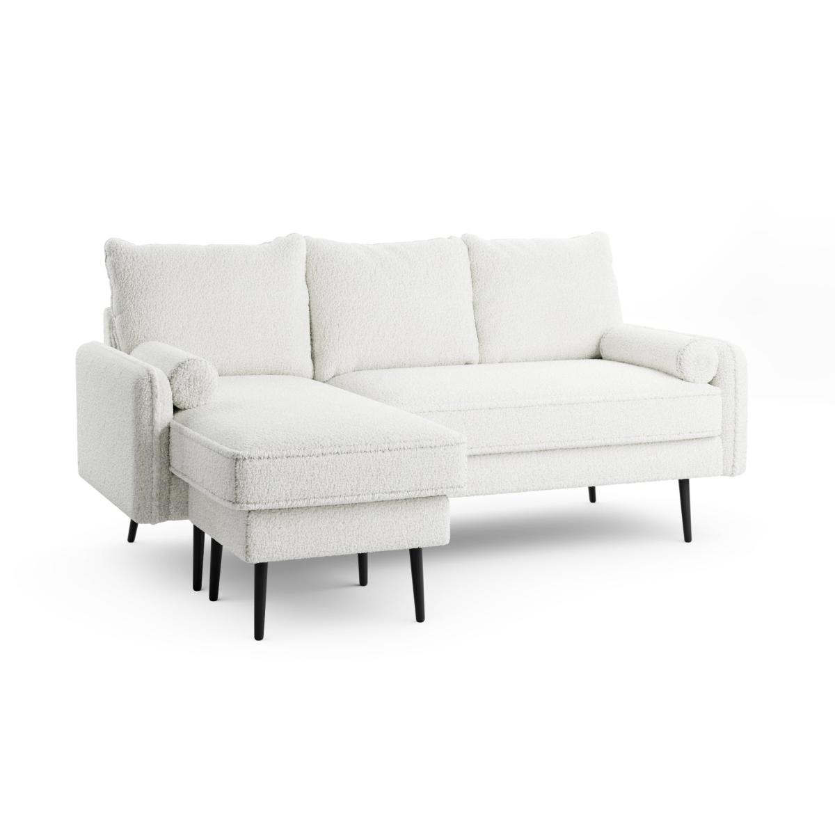 Cassie Sherpa Reversible Corner Chaise Ivory – image 7