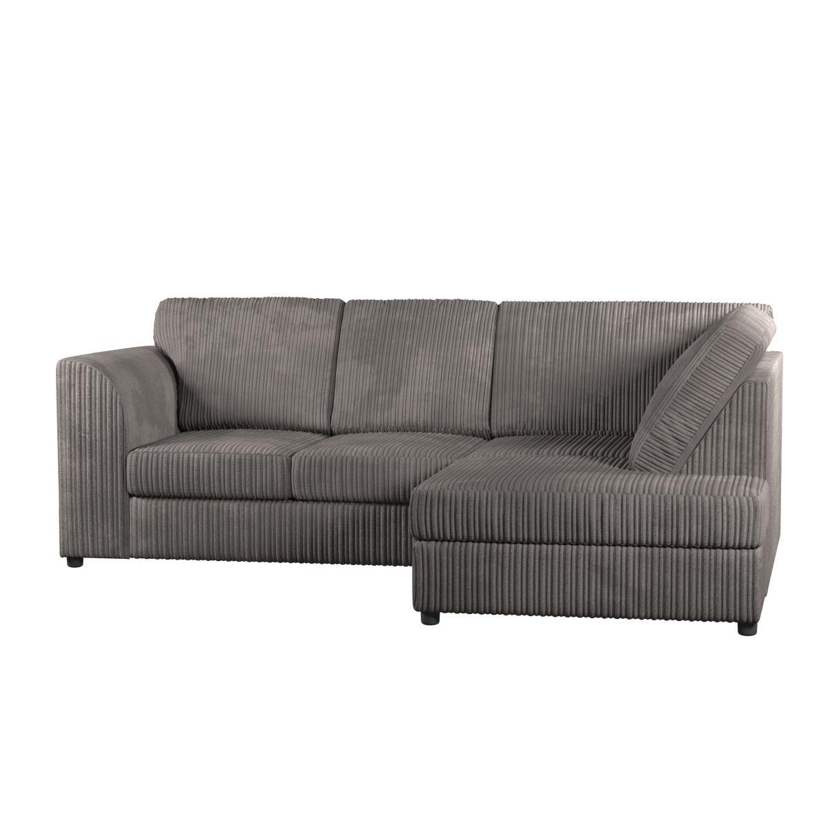 Blake Jumbo Cord Corner Sofa Grey – image 2