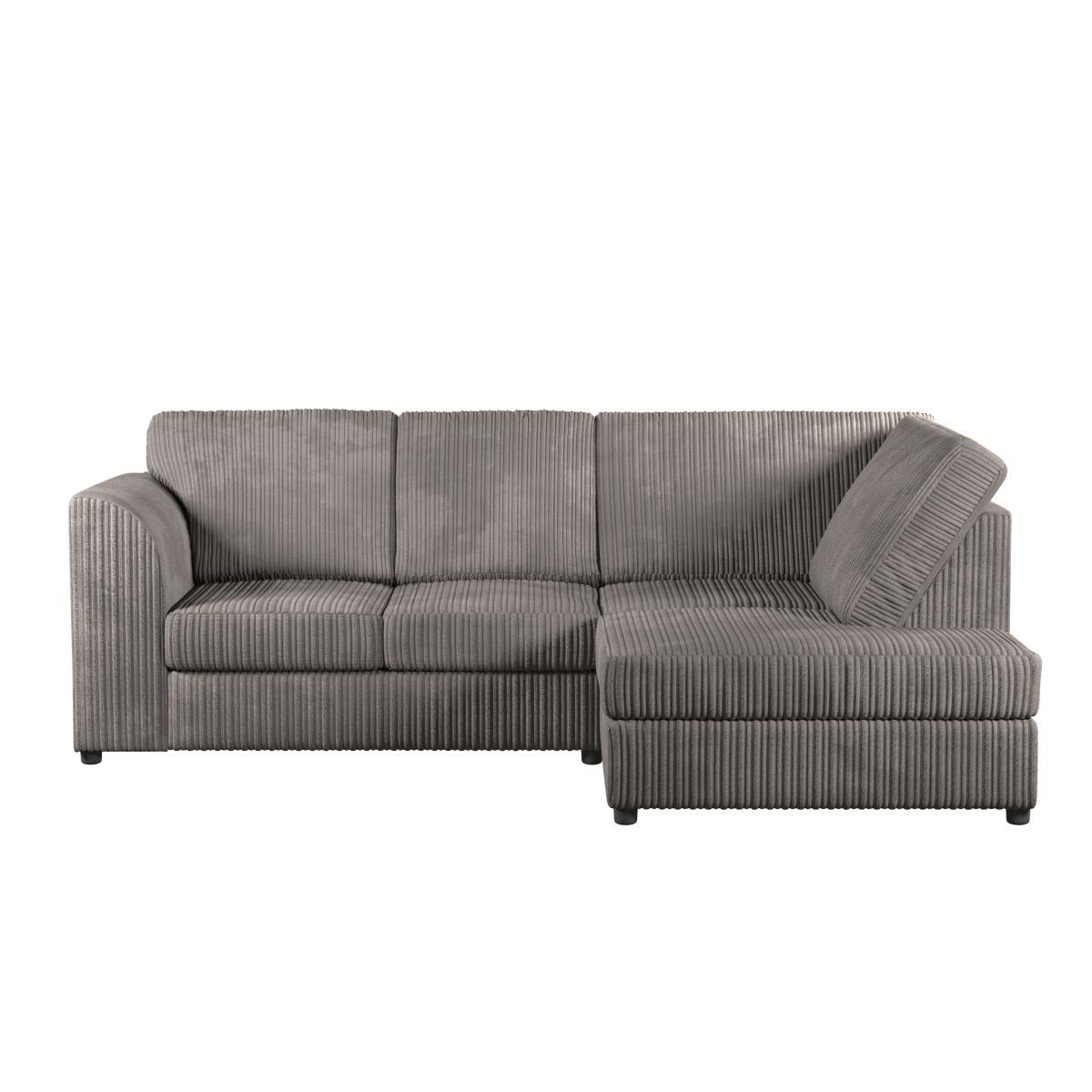 Blake Jumbo Cord Corner Sofa Grey – image 3