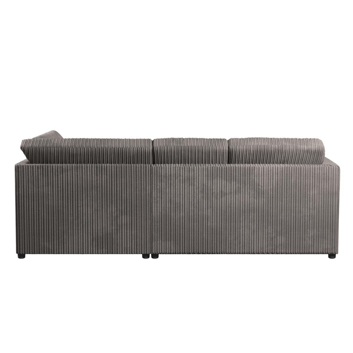 Blake Jumbo Cord Corner Sofa Grey – image 4