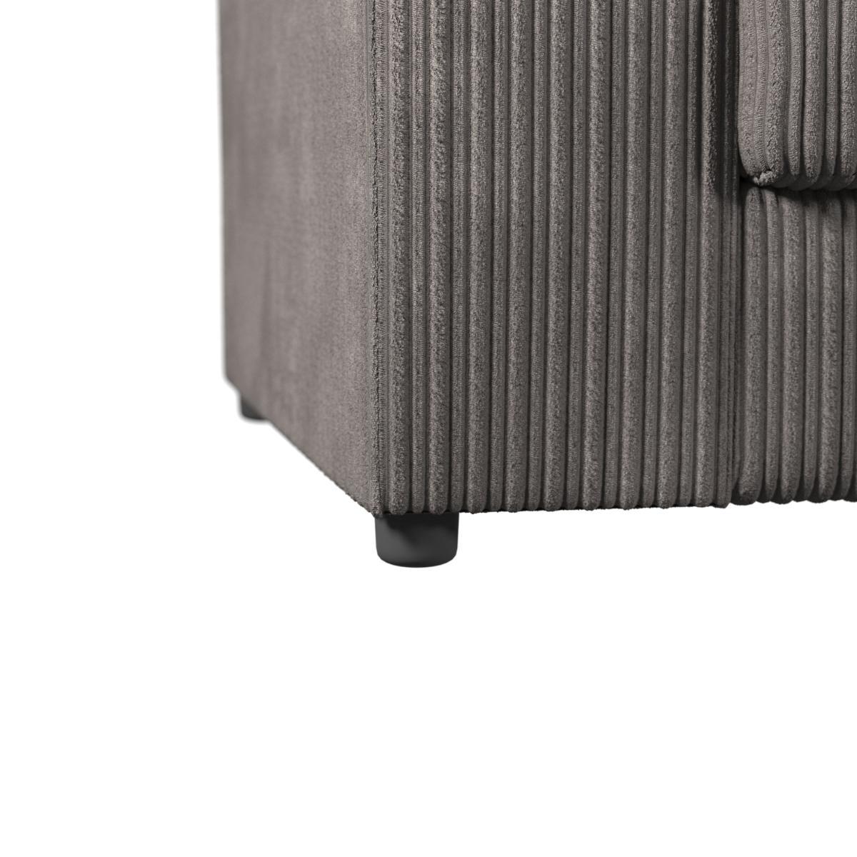 Blake Jumbo Cord Corner Sofa Grey – image 7