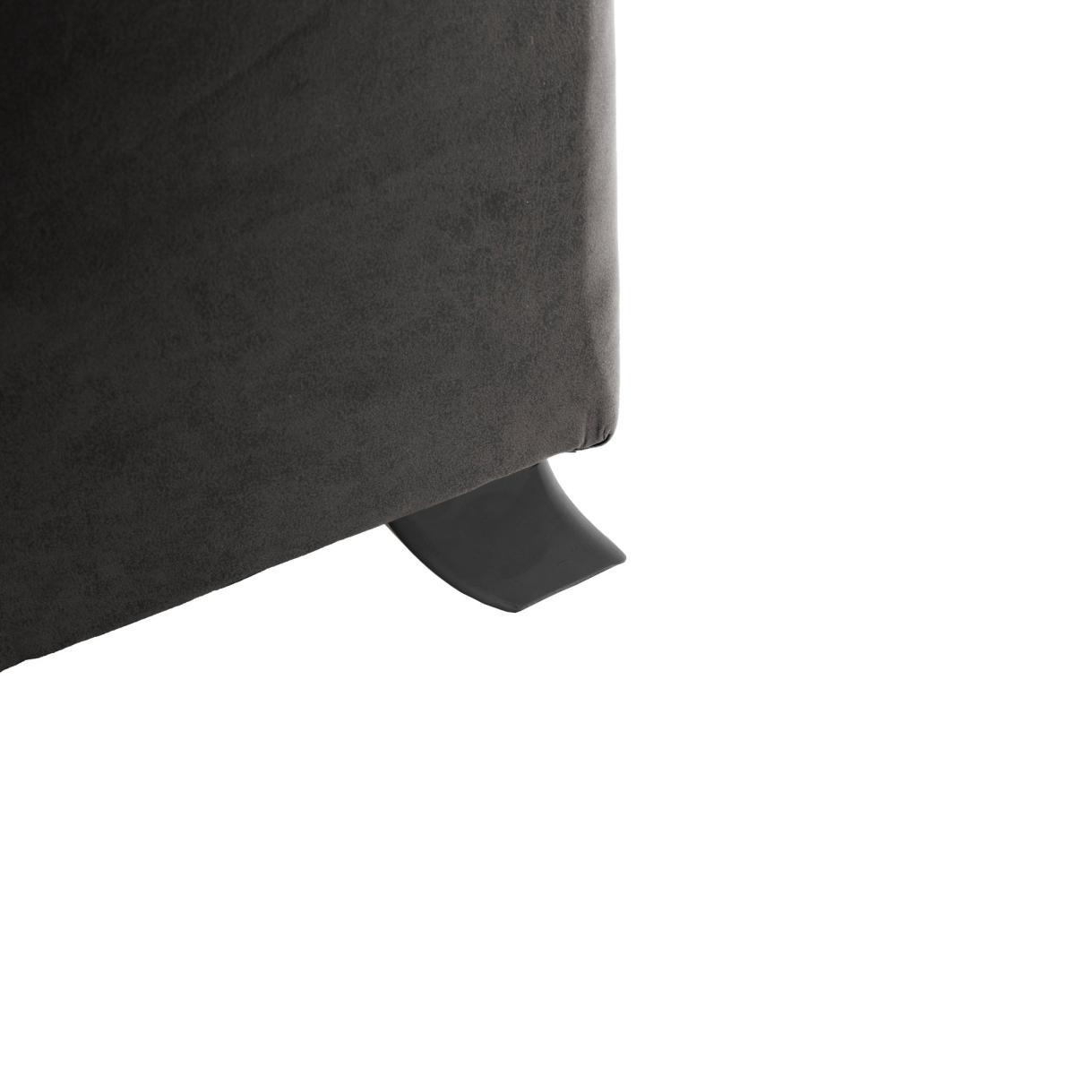Oakland Left Hand Faux Leather Corner Sofa Black – image 7
