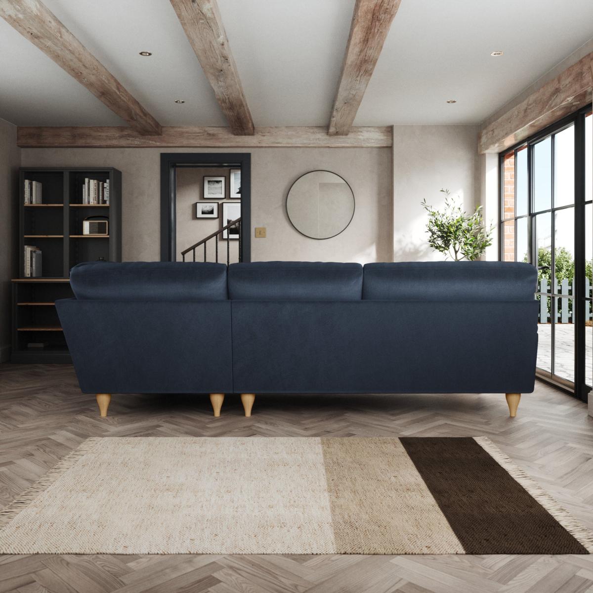 Darwin Corner Sofa Cosy Velvet Navy – image 4