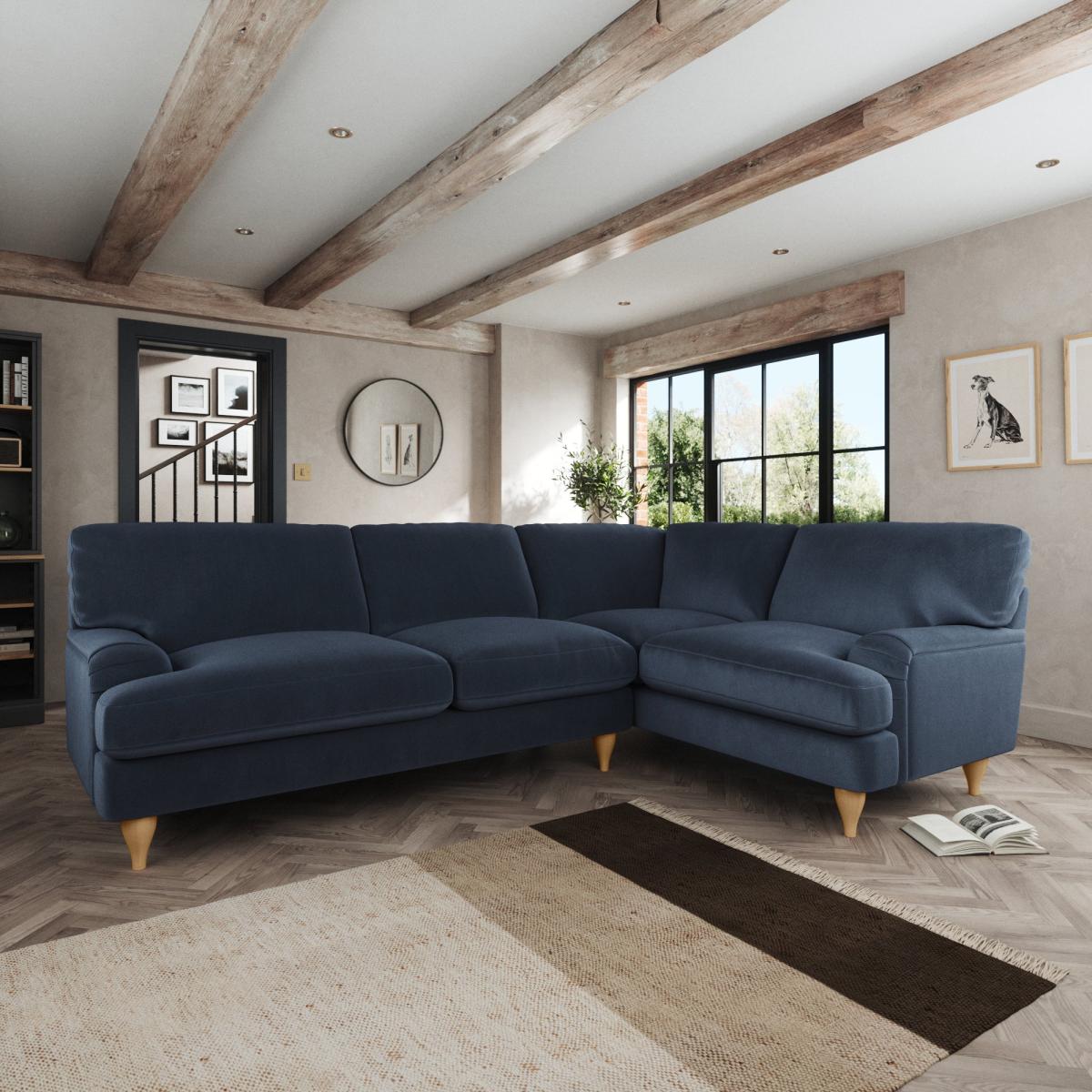 Darwin Corner Sofa Cosy Velvet Navy – image 1