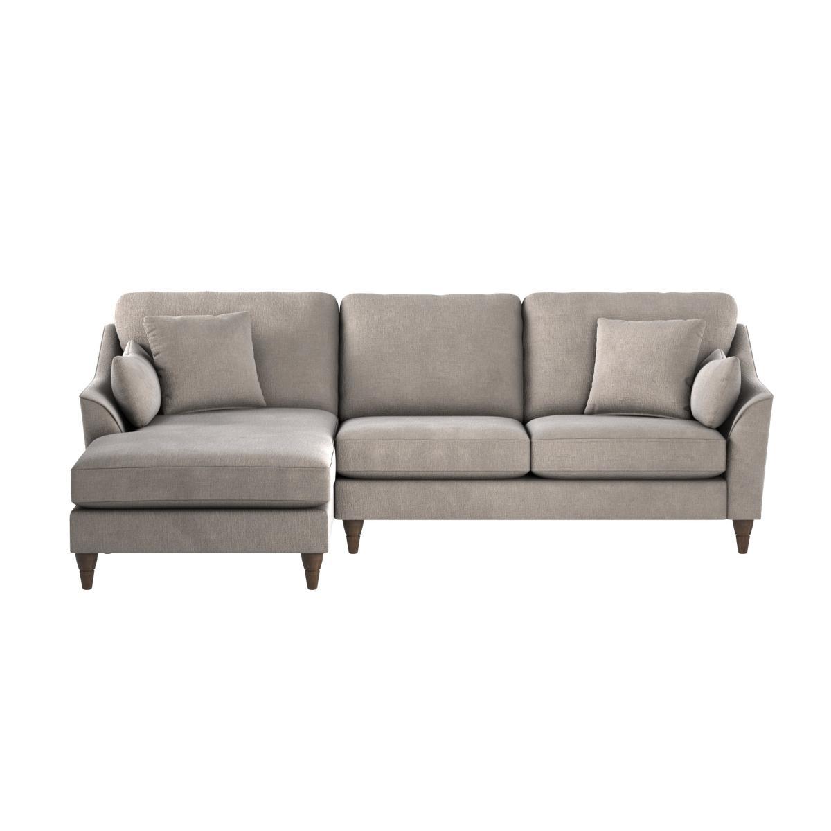 Sophia Plush Chenille Corner Sofa Chateau Grey – image 2