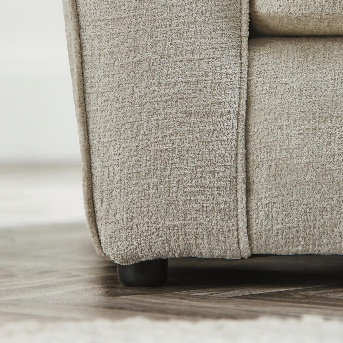 Blake Curved Arm Scatter Back Soft Texture Chenille Light Natural Corner Chaise Soft Texture Chenille Light Natural – image 8