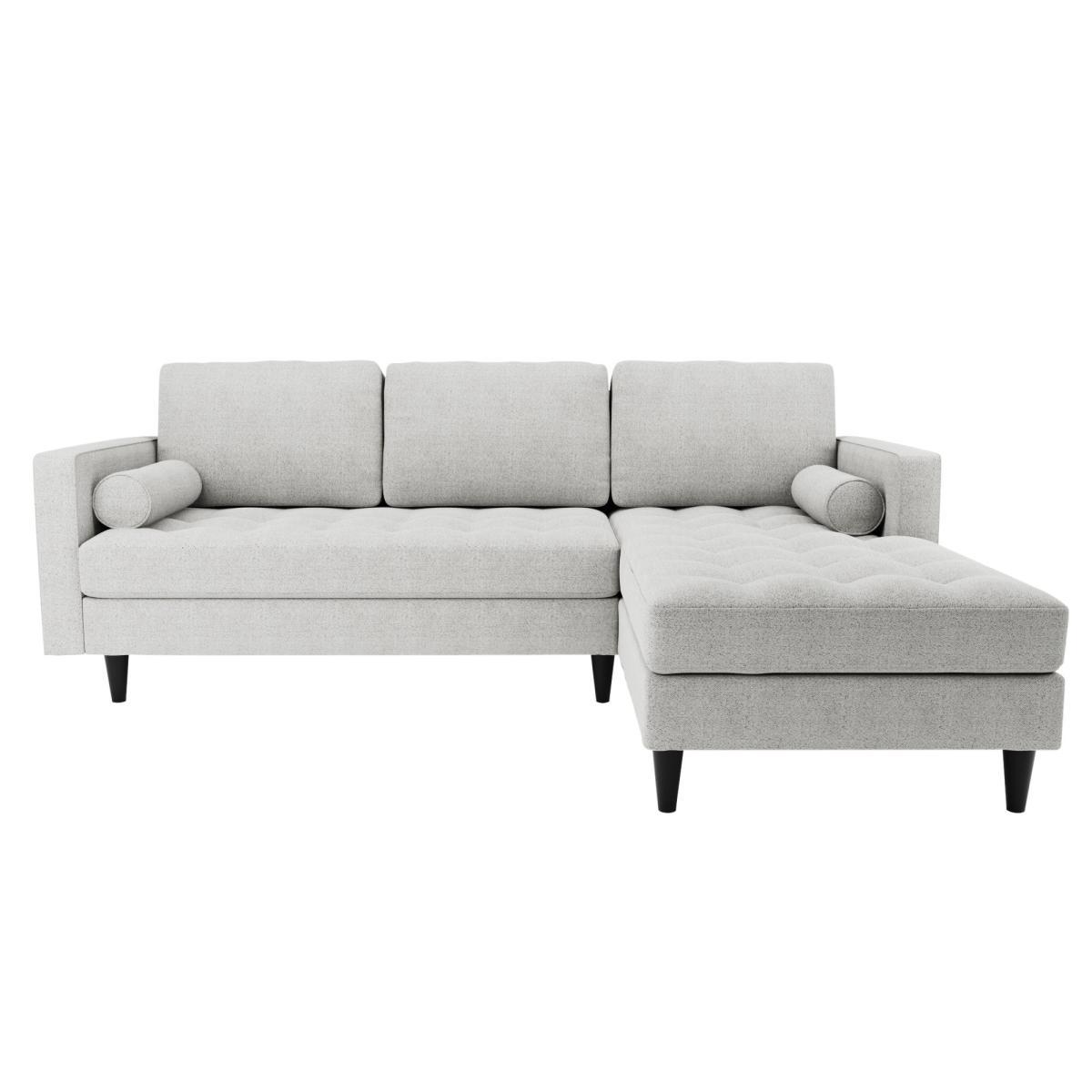 Zoe Boucle Right Hand Corner Sofa Light Grey – image 2