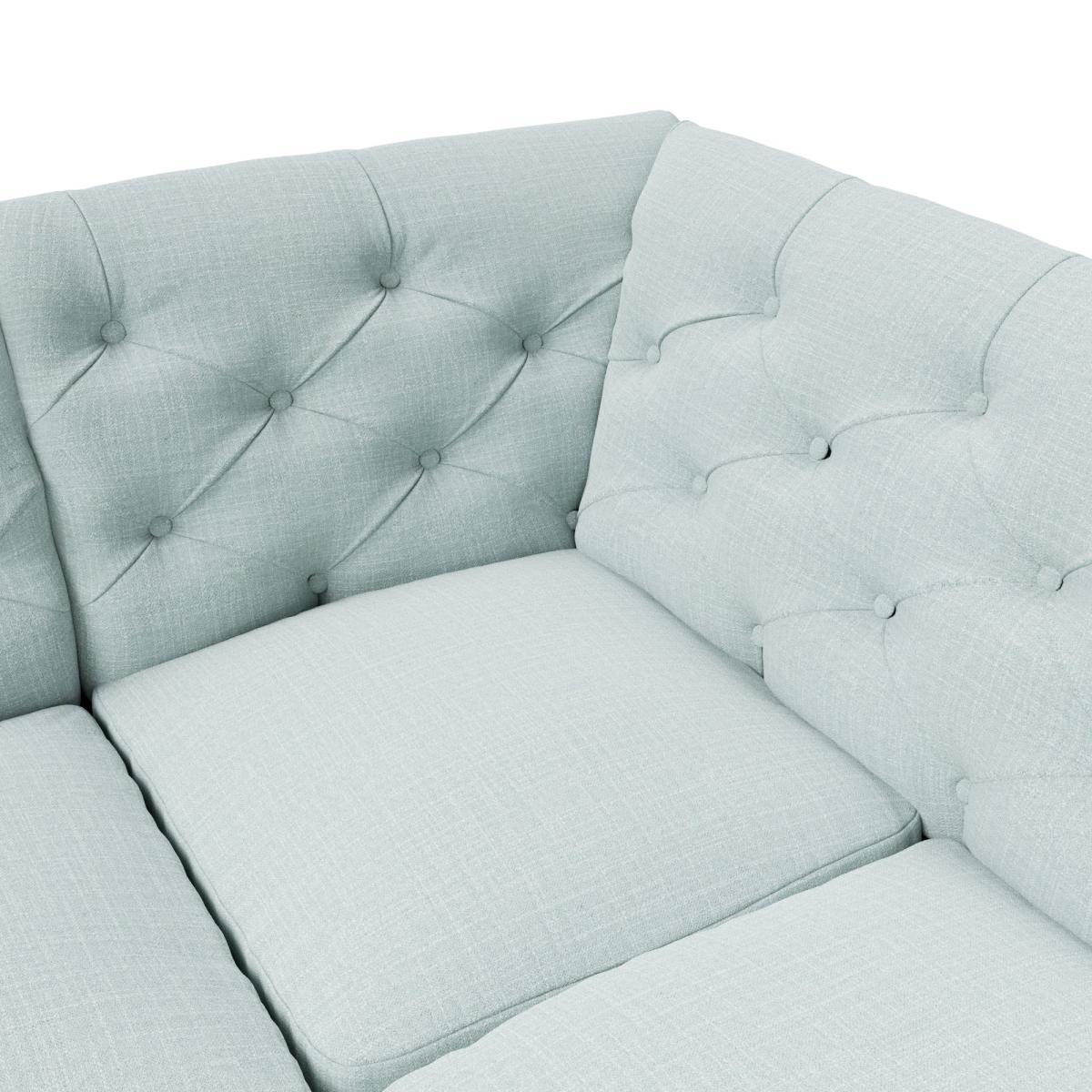 Canterbury Slub Cotton Blend Left Hand Corner Sofa Slub Cotton Light Mineral – image 8