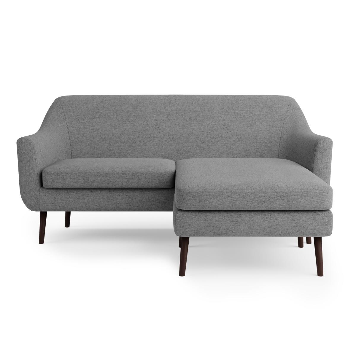 Eddie Flatweave Compact Corner Chaise Grey – image 3