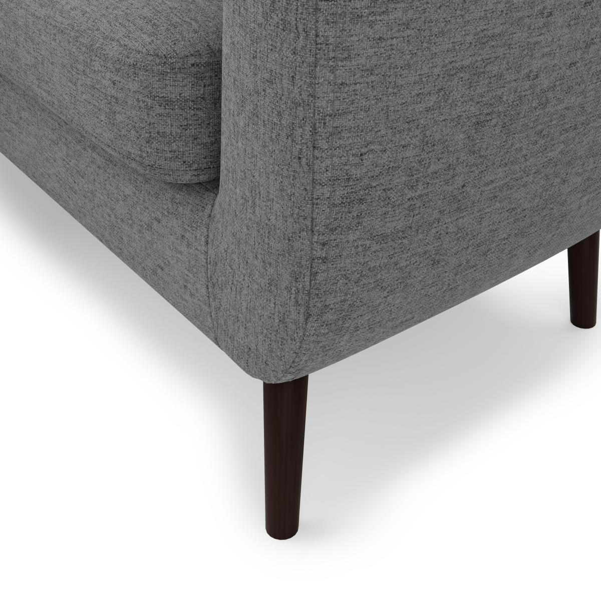 Eddie Flatweave Compact Corner Chaise Grey – image 6