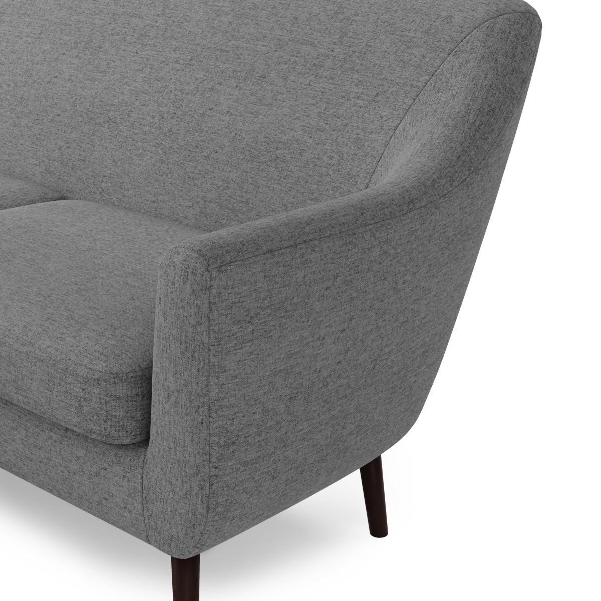 Eddie Flatweave Compact Corner Chaise Grey – image 7