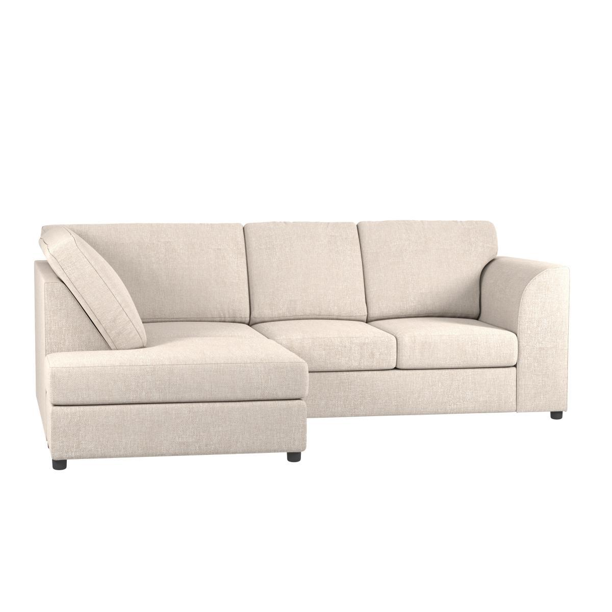 Blake Soft Texture Fabric 3 Seater Corner Sofa Natural – image 2