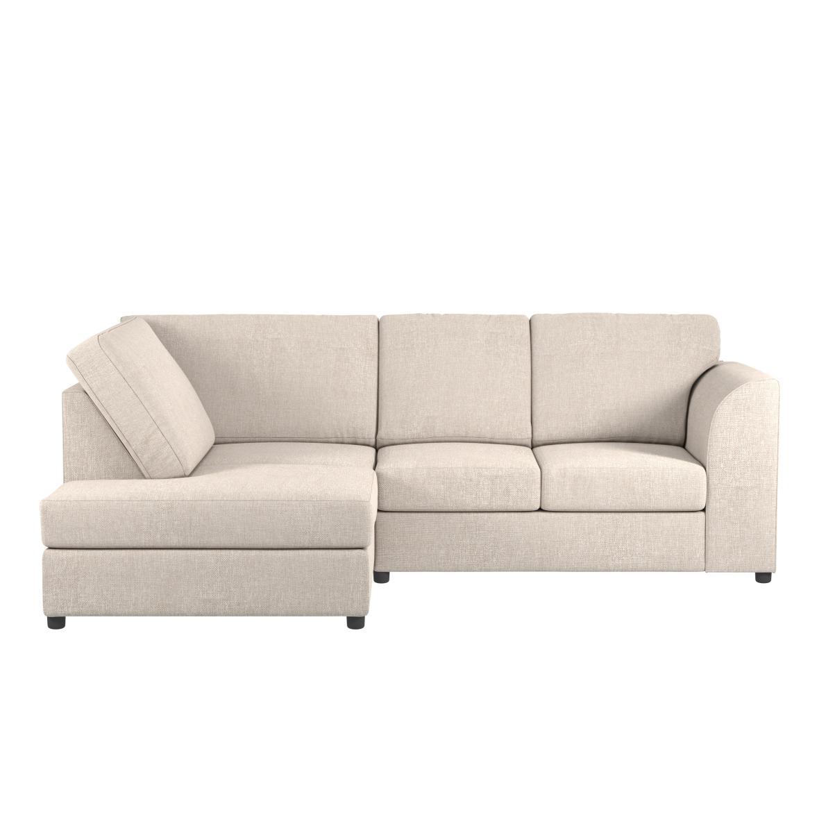 Blake Soft Texture Fabric 3 Seater Corner Sofa Natural – image 3