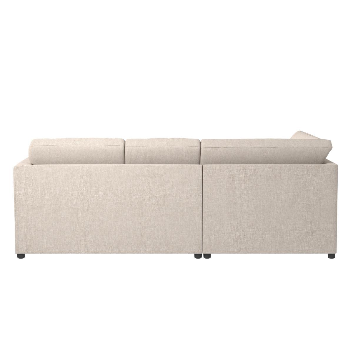 Blake Soft Texture Fabric 3 Seater Corner Sofa Natural – image 4