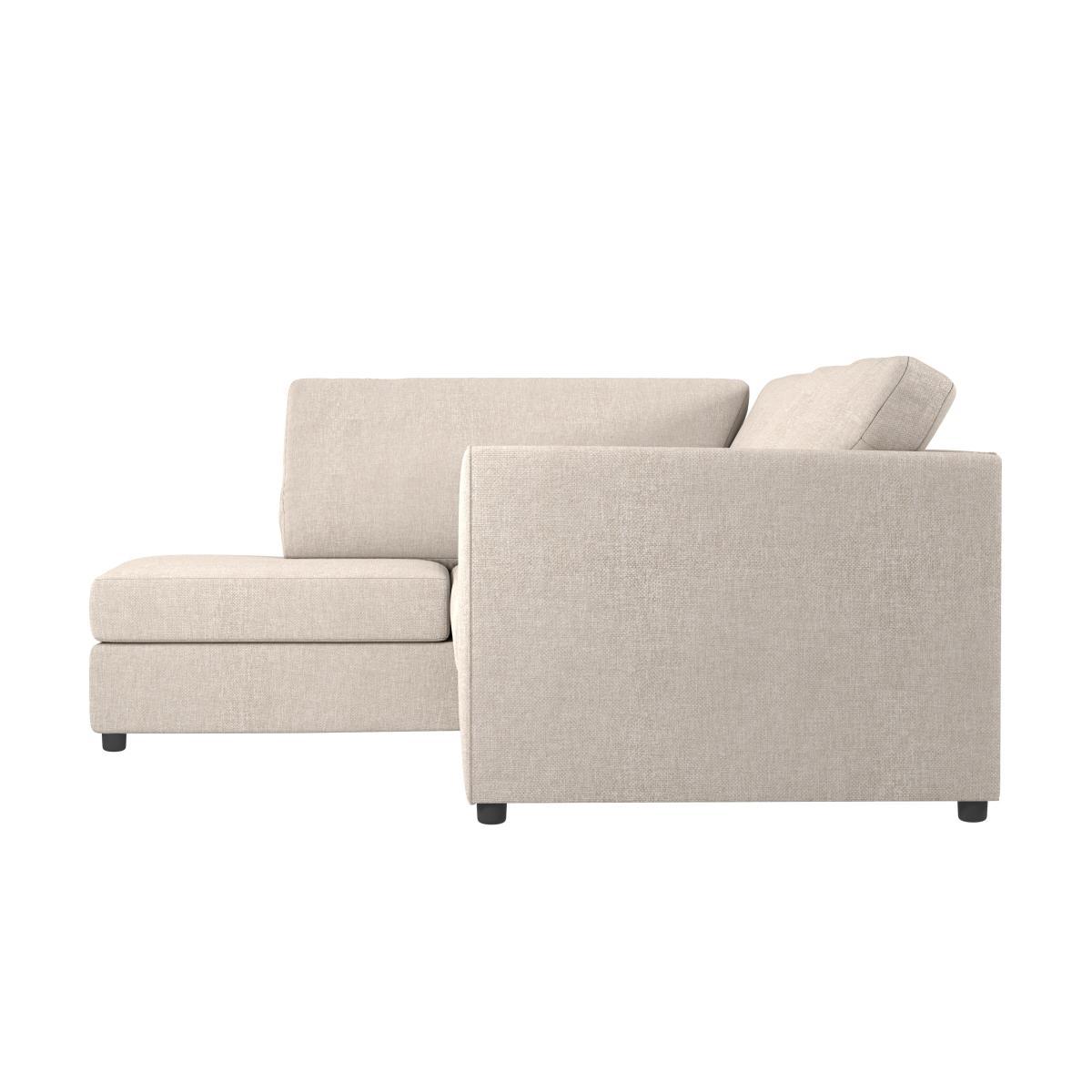 Blake Soft Texture Fabric 3 Seater Corner Sofa Natural – image 5