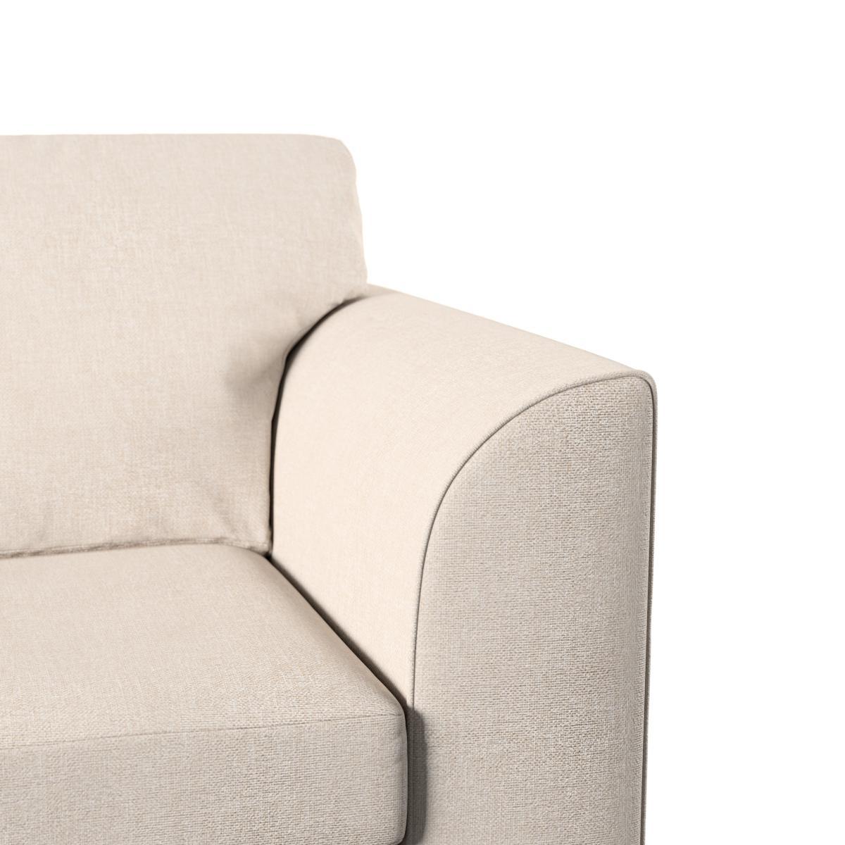 Blake Soft Texture Fabric 3 Seater Corner Sofa Natural – image 6