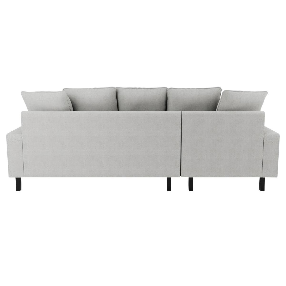 Beatrice Scatter Back Boucle Left Hand Corner Sofa Light Grey – image 4