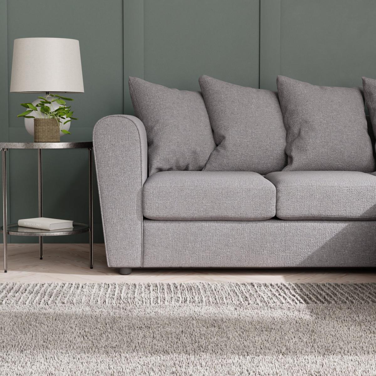Blake Curved Arm Soft Texture Large Corner Sofa Soft Texture Grey – image 5
