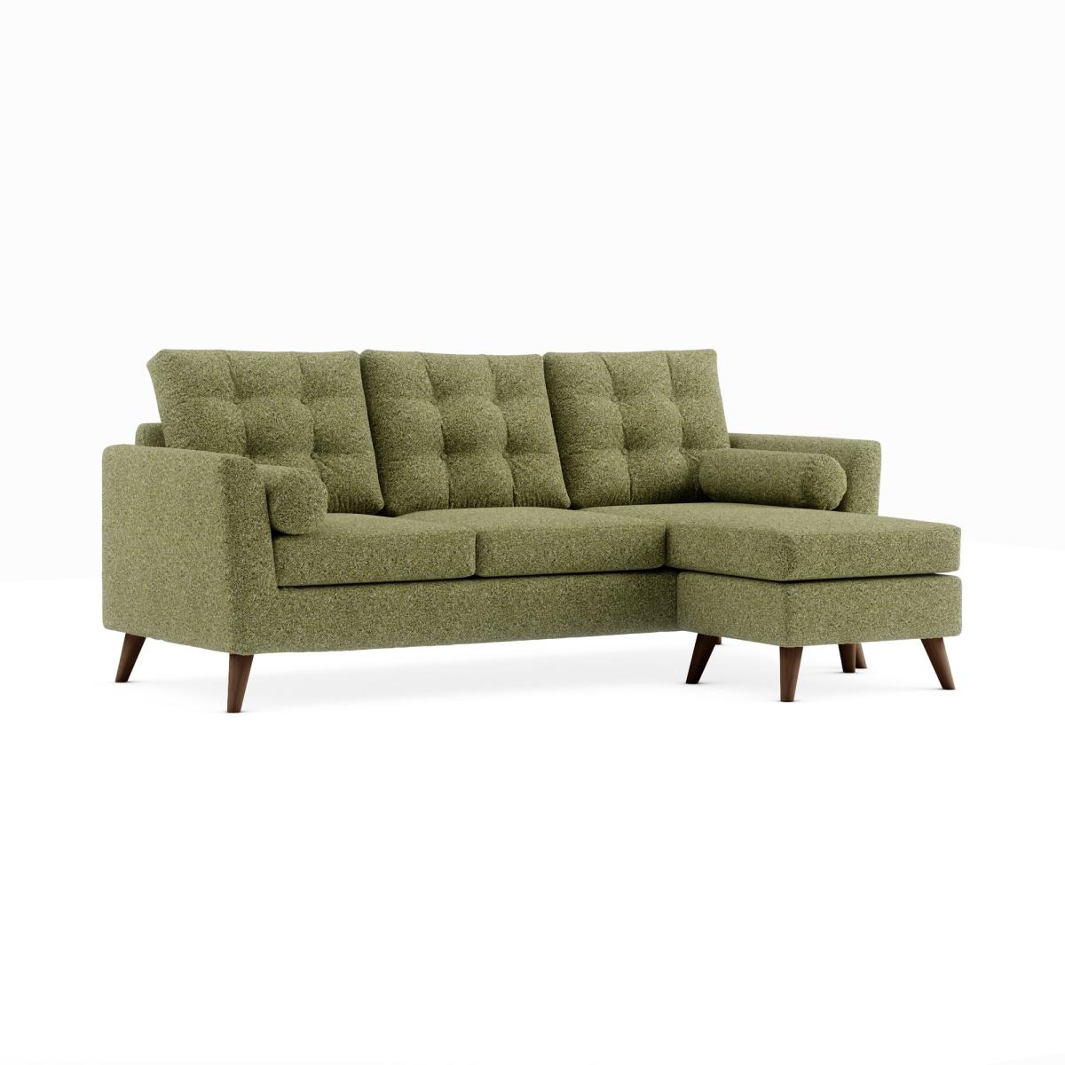 Lewes Woolly Marl Large Corner Chaise Cosy Marl Olive – image 2