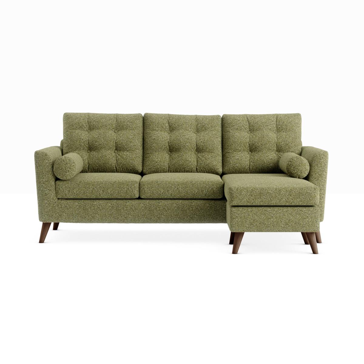 Lewes Woolly Marl Large Corner Chaise Cosy Marl Olive – image 3