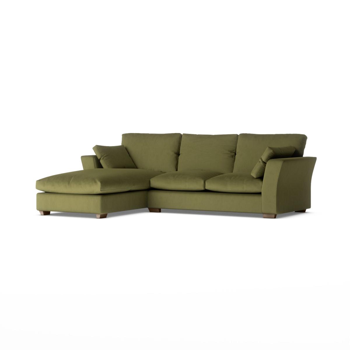 Blakeney Luxury Velvet Corner Chaise Sofa Luxury Velvet Olive – image 2